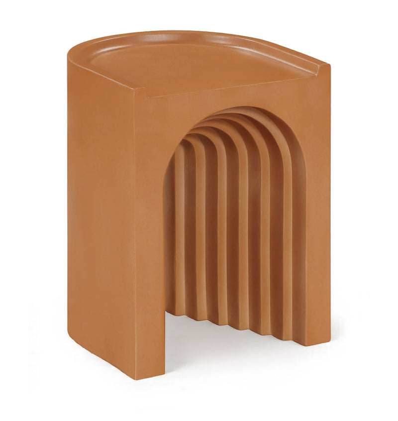 Avenda Concrete End Table in Terracotta - 646Terracotta-ET