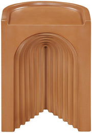Avenda Concrete End Table in Terracotta - 646Terracotta-ET