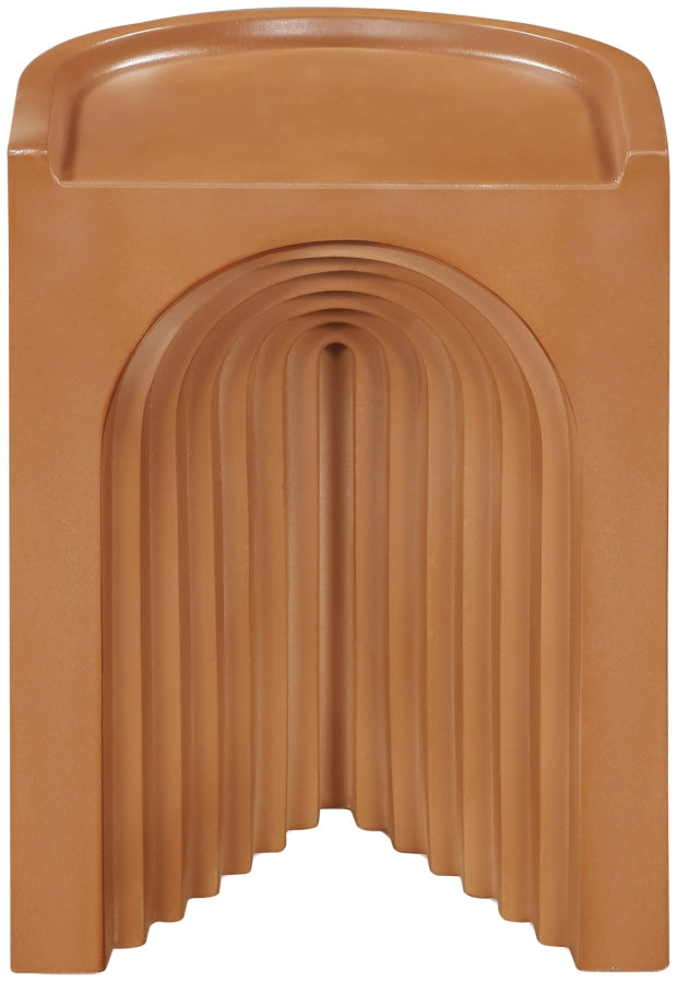 Avenda Concrete End Table in Terracotta - 646Terracotta-ET