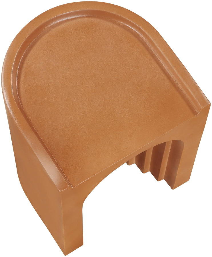 Avenda Concrete End Table in Terracotta - 646Terracotta-ET