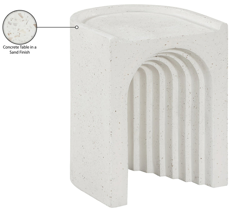 Avenda Concrete End Table in Terrazzo - 646Trzo-ET