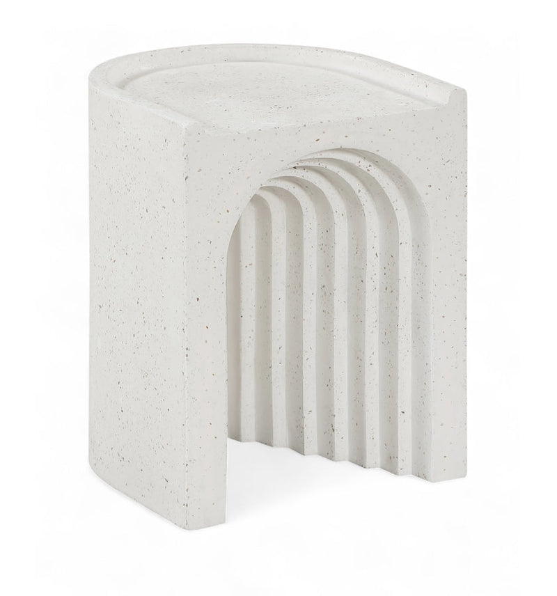 Avenda Concrete End Table in Terrazzo - 646Trzo-ET