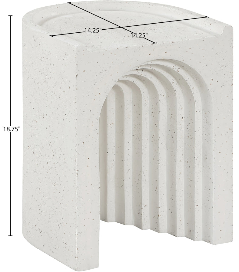 Avenda Concrete End Table in Terrazzo - 646Trzo-ET