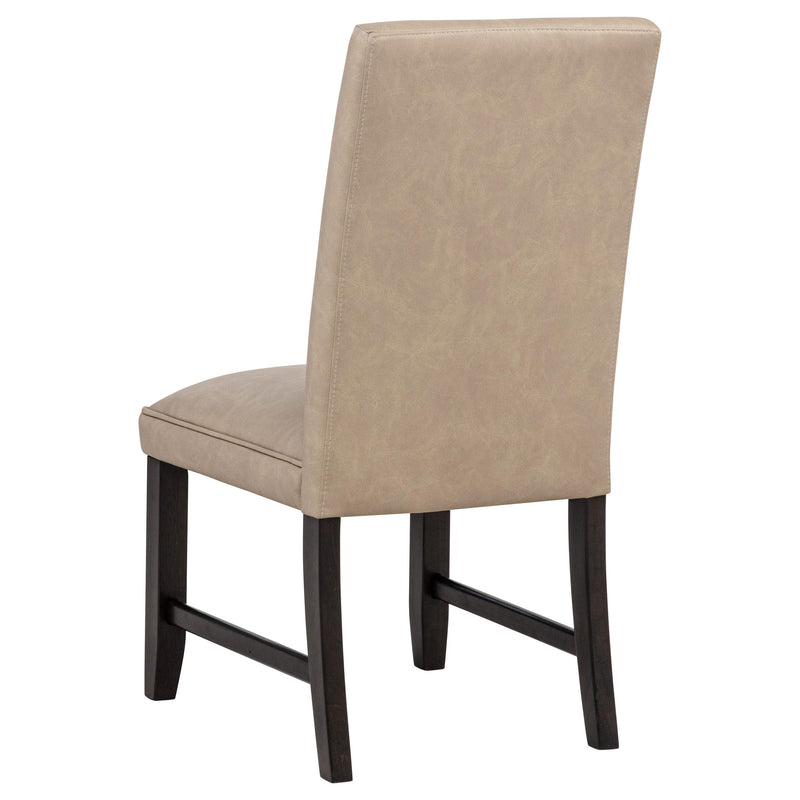 Averill 7-piece White Marble Top Dining Set Tan and Coffee Bean - 121291-S7T