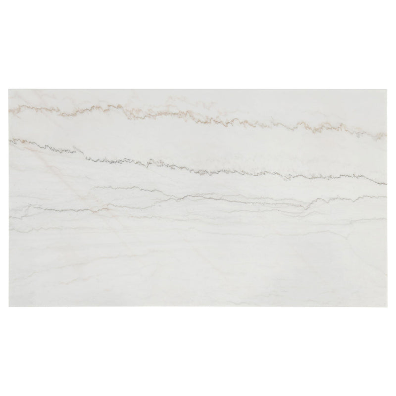 Averill 72-inch Rectangular White Marble Top Dining Table Coffee Bean - 121291