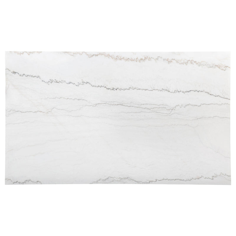 Averill 72-inch Rectangular White Marble Top Dining Table Coffee Bean - 121291