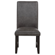 Averill Faux Leatherette Upholstered Dining Side Chair Dark Grey (Set of 2) - 121292GRY