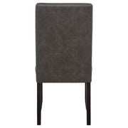 Averill Faux Leatherette Upholstered Dining Side Chair Dark Grey (Set of 2) - 121292GRY