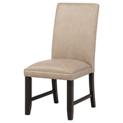 Averill Faux Leatherette Upholstered Dining Side Chair Tan (Set of 2) - 121292TAN