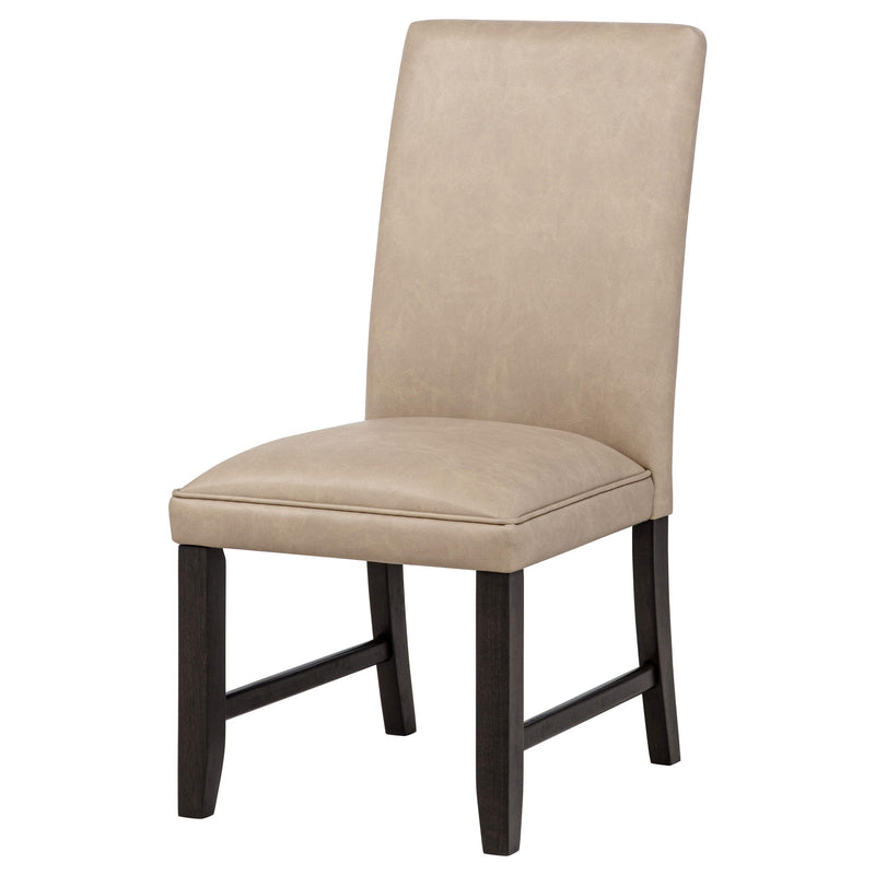Averill Faux Leatherette Upholstered Dining Side Chair Tan (Set of 2) - 121292TAN