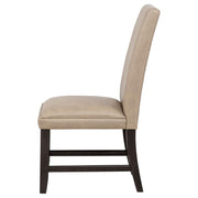 Averill Faux Leatherette Upholstered Dining Side Chair Tan (Set of 2) - 121292TAN