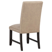 Averill Faux Leatherette Upholstered Dining Side Chair Tan (Set of 2) - 121292TAN