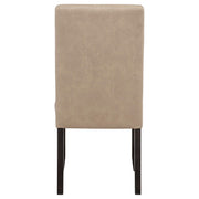 Averill Faux Leatherette Upholstered Dining Side Chair Tan (Set of 2) - 121292TAN