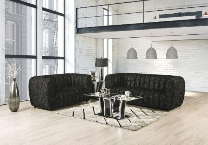 Aversa Black Loveseat - FM61002BK-LV