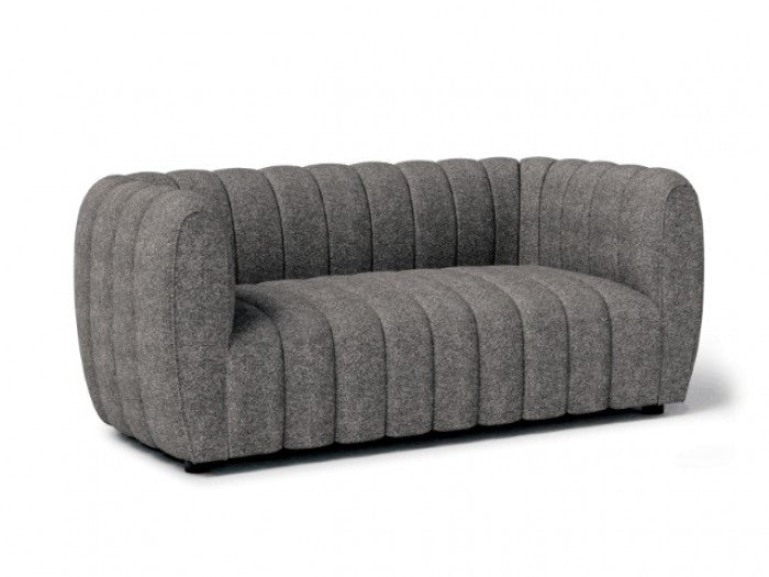 Aversa Charcoal Gray Loveseat - FM61002GY-LV