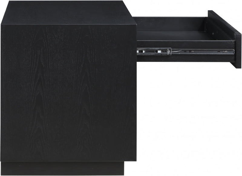 Avery Solid Wood And Ash Veneer Nightstand in Black - 872Black-NS