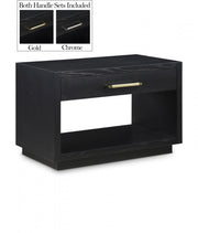 Avery Solid Wood And Ash Veneer Nightstand in Black - 872Black-NS