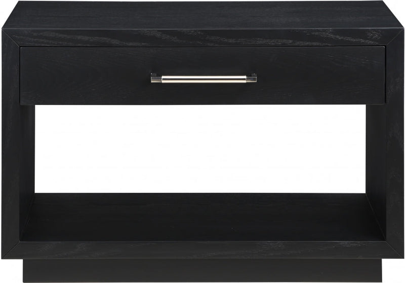 Avery Solid Wood And Ash Veneer Nightstand in Black - 872Black-NS