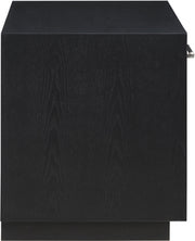 Avery Solid Wood And Ash Veneer Nightstand in Black - 872Black-NS