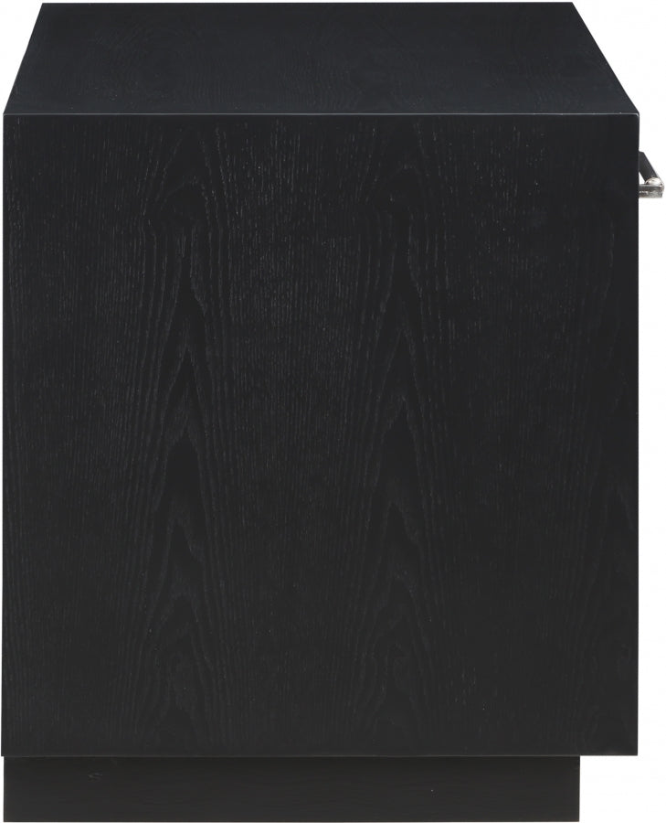 Avery Solid Wood And Ash Veneer Nightstand in Black - 872Black-NS