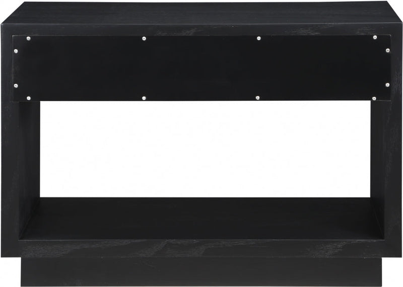 Avery Solid Wood And Ash Veneer Nightstand in Black - 872Black-NS