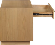 Avery Solid Wood And Ash Veneer Nightstand in Natural - 872Oak-NS