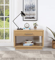 Avery Solid Wood And Ash Veneer Nightstand in Natural - 872Oak-NS