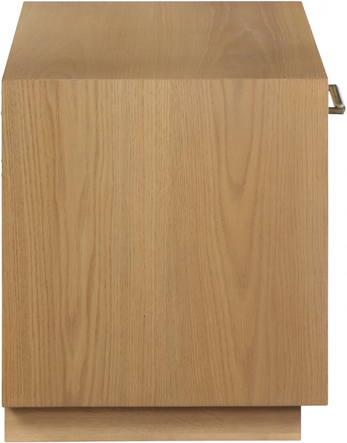 Avery Solid Wood And Ash Veneer Nightstand in Natural - 872Oak-NS