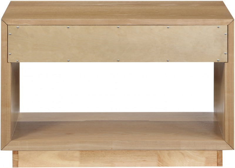 Avery Solid Wood And Ash Veneer Nightstand in Natural - 872Oak-NS