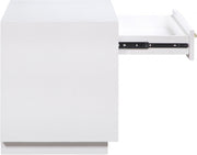 Avery Solid Wood And Ash Veneer Nightstand in White - 872White-NS