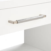 Avery Solid Wood And Ash Veneer Nightstand in White - 872White-NS