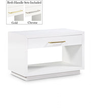 Avery Solid Wood And Ash Veneer Nightstand in White - 872White-NS