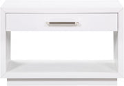 Avery Solid Wood And Ash Veneer Nightstand in White - 872White-NS