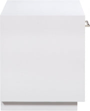 Avery Solid Wood And Ash Veneer Nightstand in White - 872White-NS