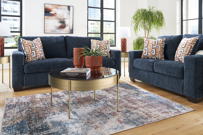 Aviemore Sofa and Loveseat in Ink from Ashley - Luna Furniture