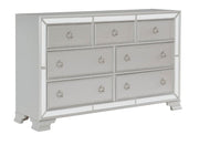 Avondale Silver Mirrored Upholstered Panel Bedroom Set - Gate FurnitureBedroom Set