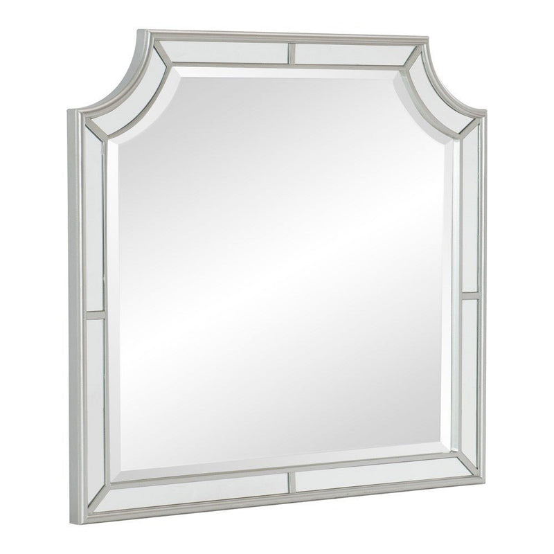 Avondale Silver Mirrored Upholstered Panel Bedroom Set - Gate FurnitureBedroom Set