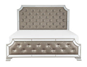 Avondale Silver Mirrored Upholstered Panel Bedroom Set - Gate FurnitureBedroom Set