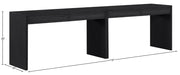 Avro Cane, Solid Wood And Oak Veneer 2pc. Desk in Black - 77051Black-T-2PC