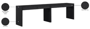 Avro Cane, Solid Wood And Oak Veneer 2pc. Desk in Black - 77051Black-T-2PC