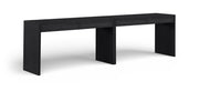 Avro Cane, Solid Wood And Oak Veneer 2pc. Desk in Black - 77051Black-T-2PC