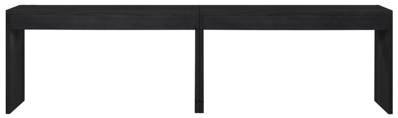 Avro Cane, Solid Wood And Oak Veneer 2pc. Desk in Black - 77051Black-T-2PC