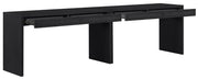 Avro Cane, Solid Wood And Oak Veneer 2pc. Desk in Black - 77051Black-T-2PC