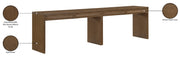 Avro Cane, Solid Wood And Oak Veneer 2pc. Desk in Brown - 77051Brown-T-2PC