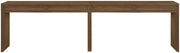 Avro Cane, Solid Wood And Oak Veneer 2pc. Desk in Brown - 77051Brown-T-2PC