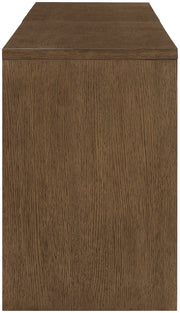 Avro Cane, Solid Wood And Oak Veneer 2pc. Desk in Brown - 77051Brown-T-2PC