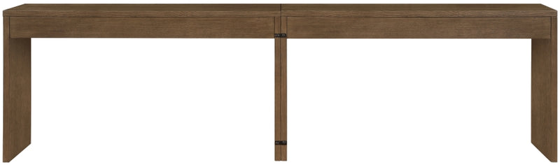 Avro Cane, Solid Wood And Oak Veneer 2pc. Desk in Brown - 77051Brown-T-2PC