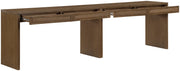 Avro Cane, Solid Wood And Oak Veneer 2pc. Desk in Brown - 77051Brown-T-2PC