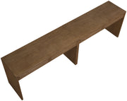 Avro Cane, Solid Wood And Oak Veneer 2pc. Desk in Brown - 77051Brown-T-2PC