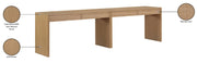 Avro Cane, Solid Wood And Oak Veneer 2pc. Desk in Natural - 77051Natural-T-2PC